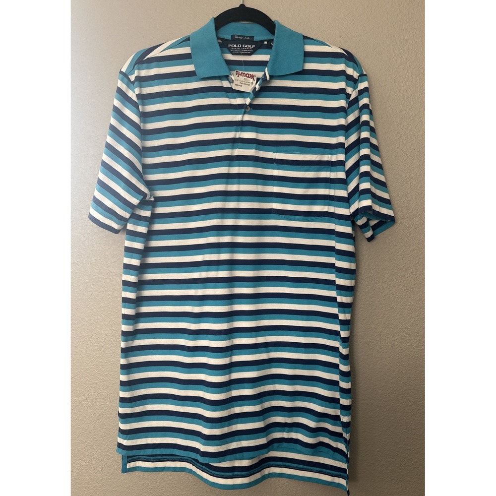NWT Polo Golf Ralph Lauren Vintage Lisle Striped Golf Polo Shirt Mens Small